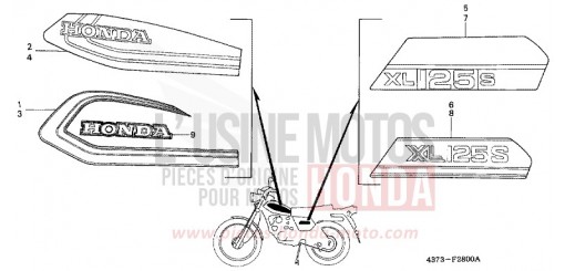 STRIPE/EMBLEM (XL125SZ/A-CM) XL125SZ de 1979